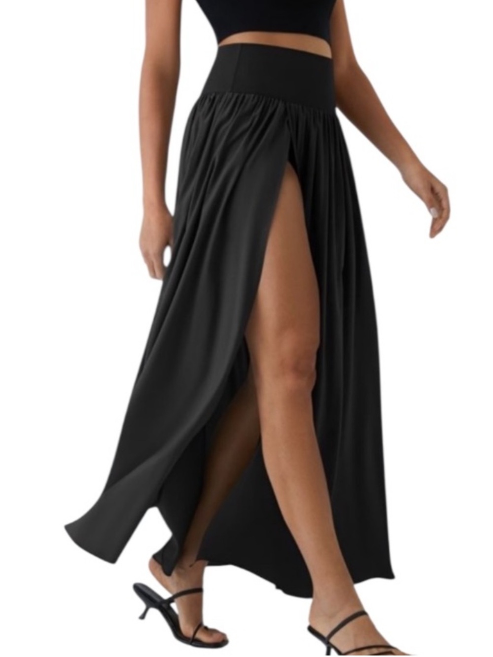 Halara Breezeful Maxi Skirt Built In Shorts Slit Flowy XLarge